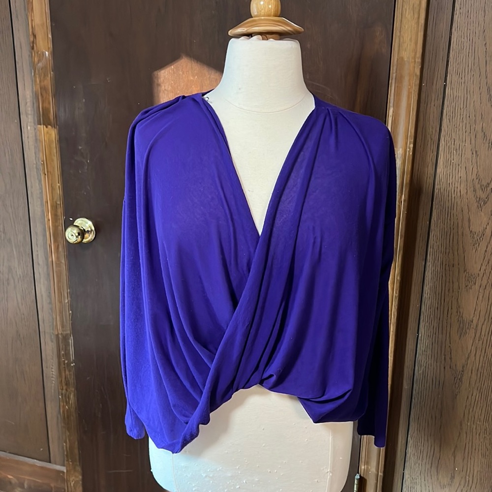 Purple criss cross sweater